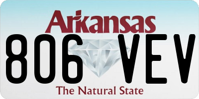 AR license plate 806VEV