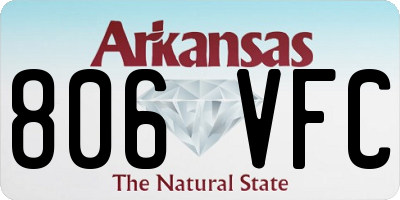 AR license plate 806VFC