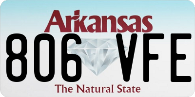 AR license plate 806VFE