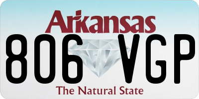 AR license plate 806VGP