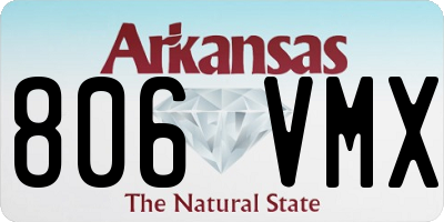 AR license plate 806VMX