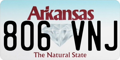 AR license plate 806VNJ