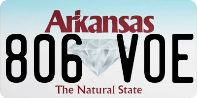 AR license plate 806VOE