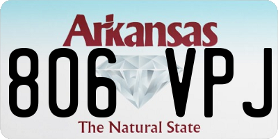 AR license plate 806VPJ