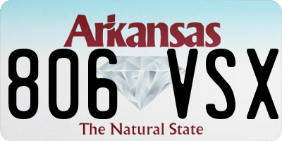 AR license plate 806VSX