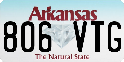 AR license plate 806VTG