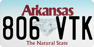 AR license plate 806VTK
