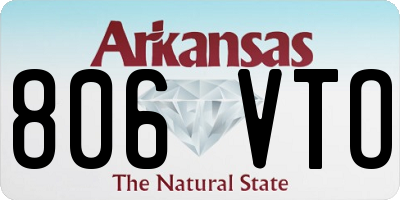 AR license plate 806VTO
