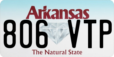 AR license plate 806VTP