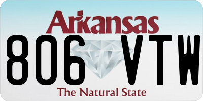 AR license plate 806VTW