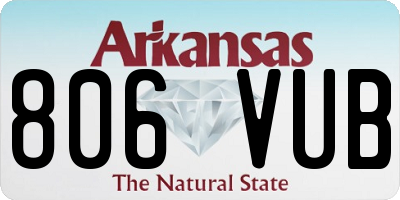 AR license plate 806VUB