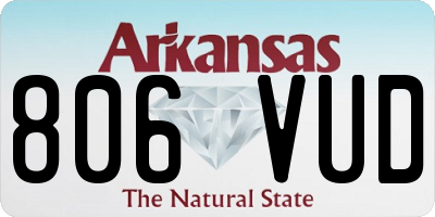 AR license plate 806VUD