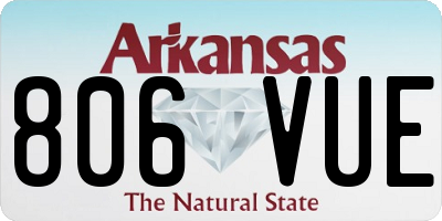 AR license plate 806VUE