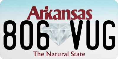 AR license plate 806VUG