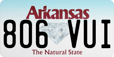 AR license plate 806VUI