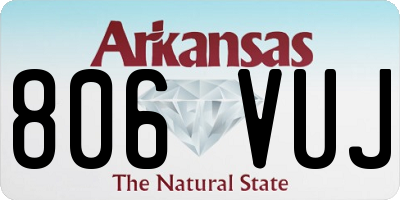 AR license plate 806VUJ