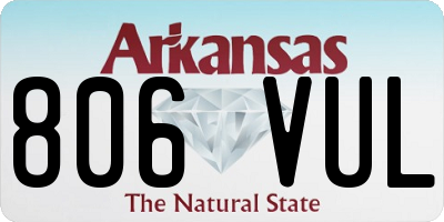 AR license plate 806VUL