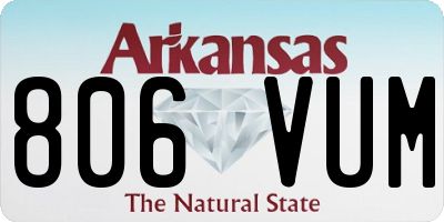 AR license plate 806VUM