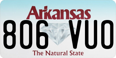 AR license plate 806VUO