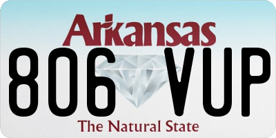 AR license plate 806VUP