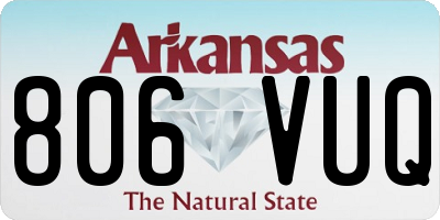 AR license plate 806VUQ