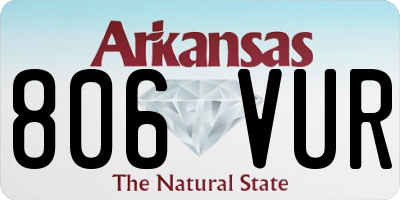 AR license plate 806VUR