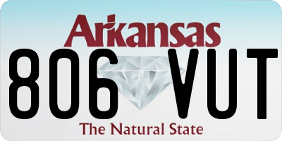 AR license plate 806VUT