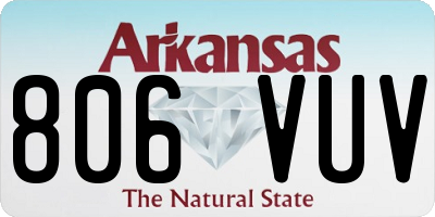 AR license plate 806VUV