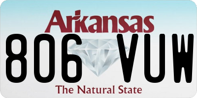 AR license plate 806VUW