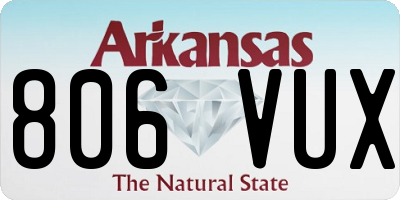 AR license plate 806VUX