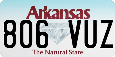 AR license plate 806VUZ