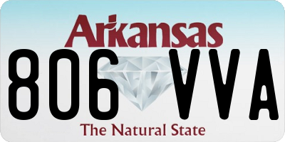 AR license plate 806VVA
