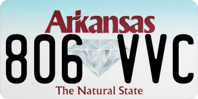 AR license plate 806VVC