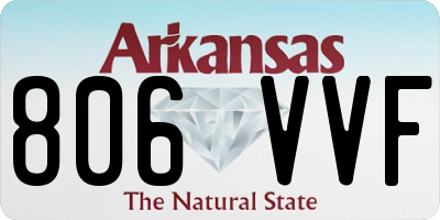 AR license plate 806VVF