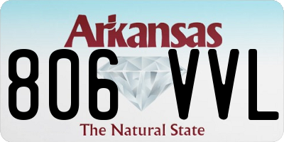 AR license plate 806VVL