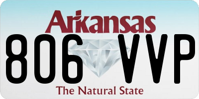 AR license plate 806VVP