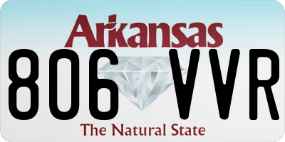 AR license plate 806VVR