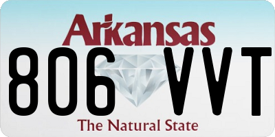 AR license plate 806VVT
