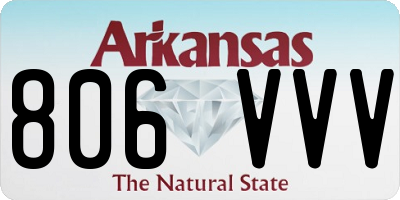 AR license plate 806VVV