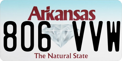 AR license plate 806VVW
