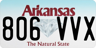 AR license plate 806VVX