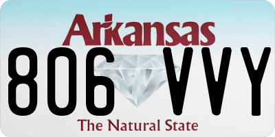 AR license plate 806VVY