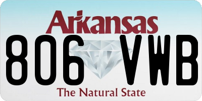 AR license plate 806VWB
