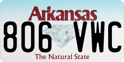 AR license plate 806VWC