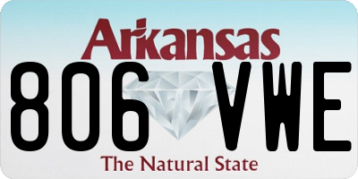AR license plate 806VWE