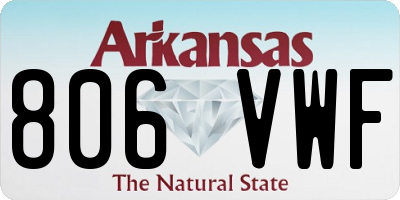AR license plate 806VWF