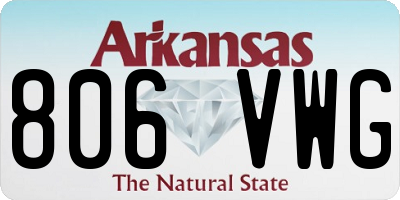 AR license plate 806VWG