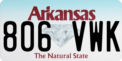 AR license plate 806VWK