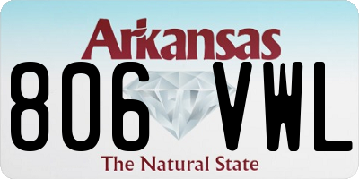 AR license plate 806VWL
