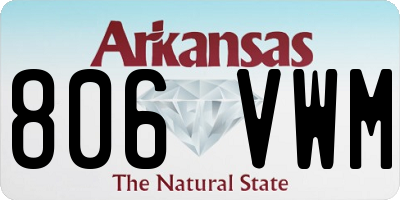 AR license plate 806VWM